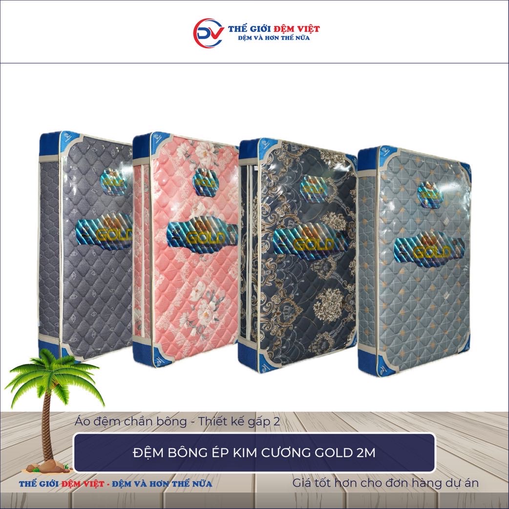 Đệm bông ép Kim Cương Gold 2M